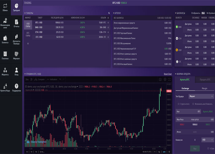Разработка криптовалютной биржи под ключ