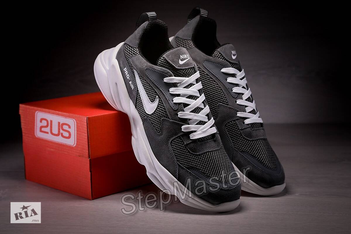 Кроссовки мужские Nike Air кожа нубук сетка
