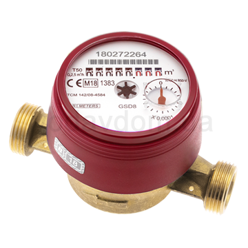 Счетчик горячей воды Bmeters GSD-8 Ø1/2" ГВ 110 мм