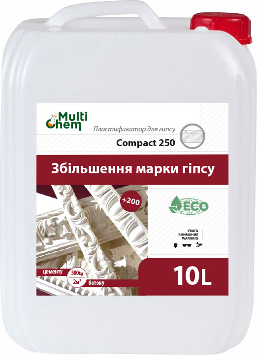 Compact-250 Euro. Пластификатор для увеличения марки гипса
