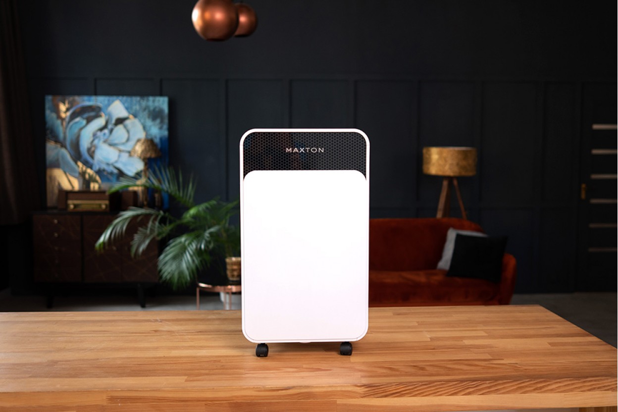 Осушувач повітря Maxton MX-12s WiFi з дистанційним управлінням по Wi-Fi і іонізацією - вологопоглинач для боротьби з пліснявою, грибком, вологою