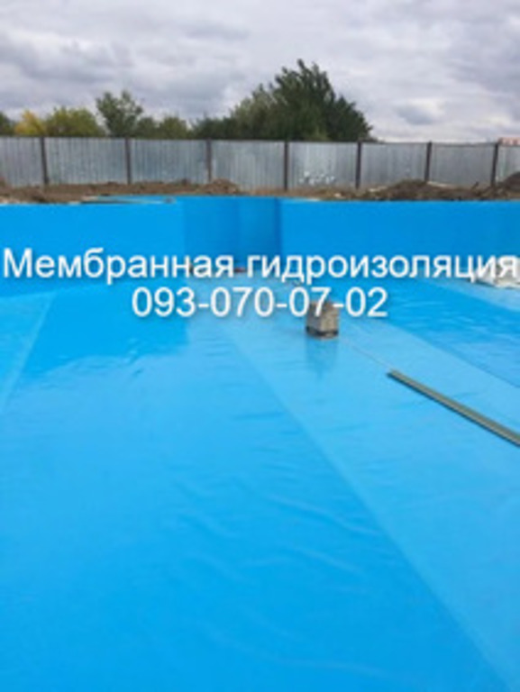 Устройство гидроизоляции прудов, бассейна, резервуара