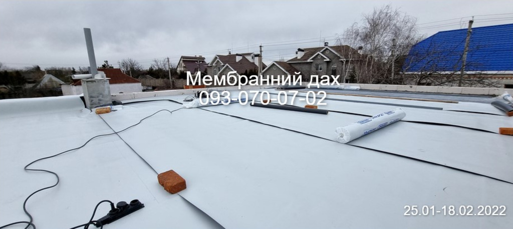 Монтаж мембранної покрівлі Одеса
