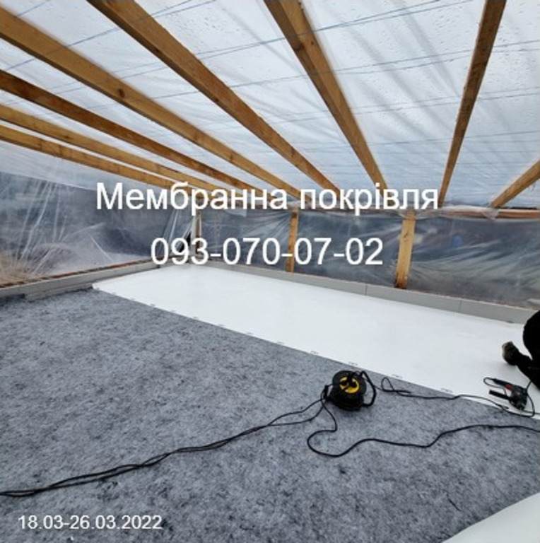 Покрівля з ПВХ ТПО мембрани Миколаїв