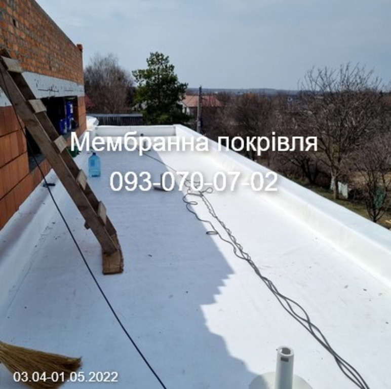 Ремонт мембранної покрівлі, укладання мембрани ПВХ