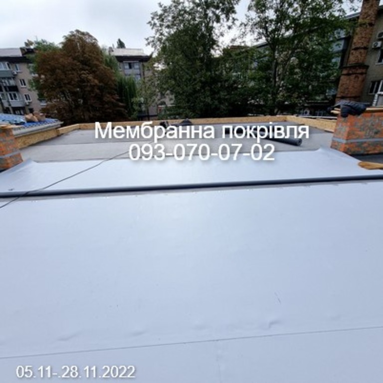 Мембранна покрівля. Покрівельні роботи Синельникове