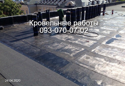 Покрівельні роботи єврорубероїдом