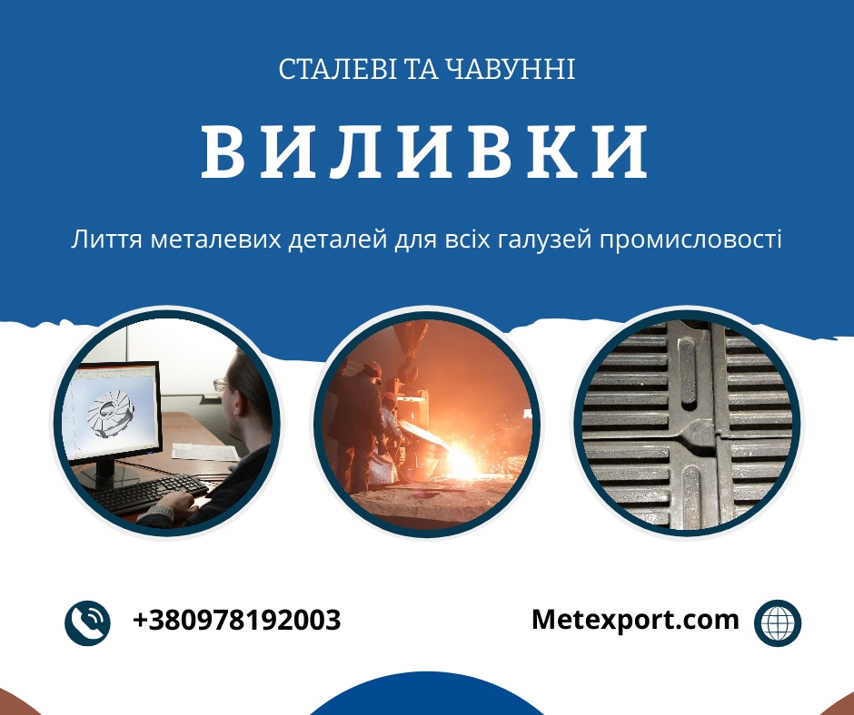 Комплекс послуг з виробництва точних сталевих і чавунних виливків