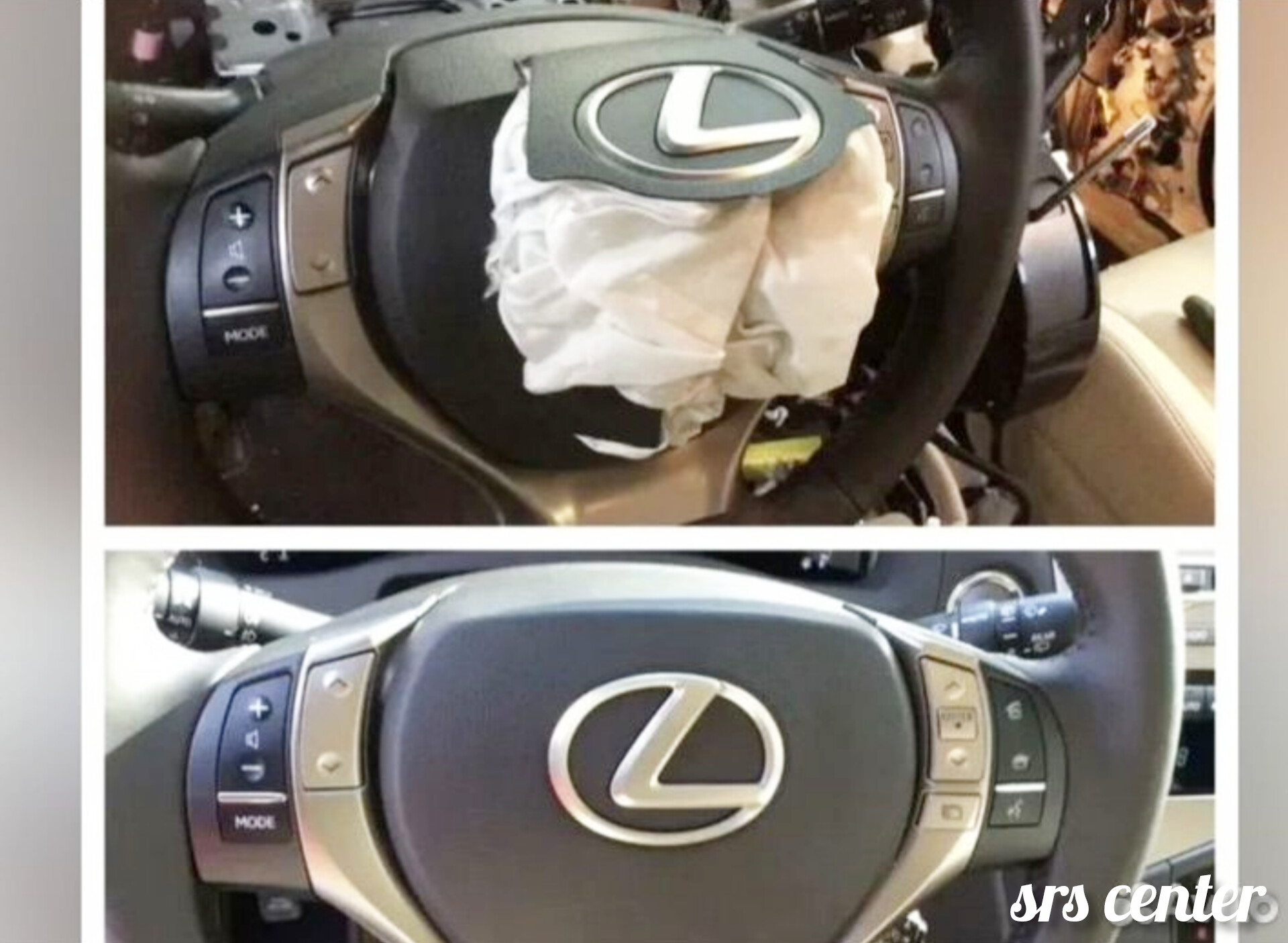 Реставрация ремонт подушек безопасности после выстрела