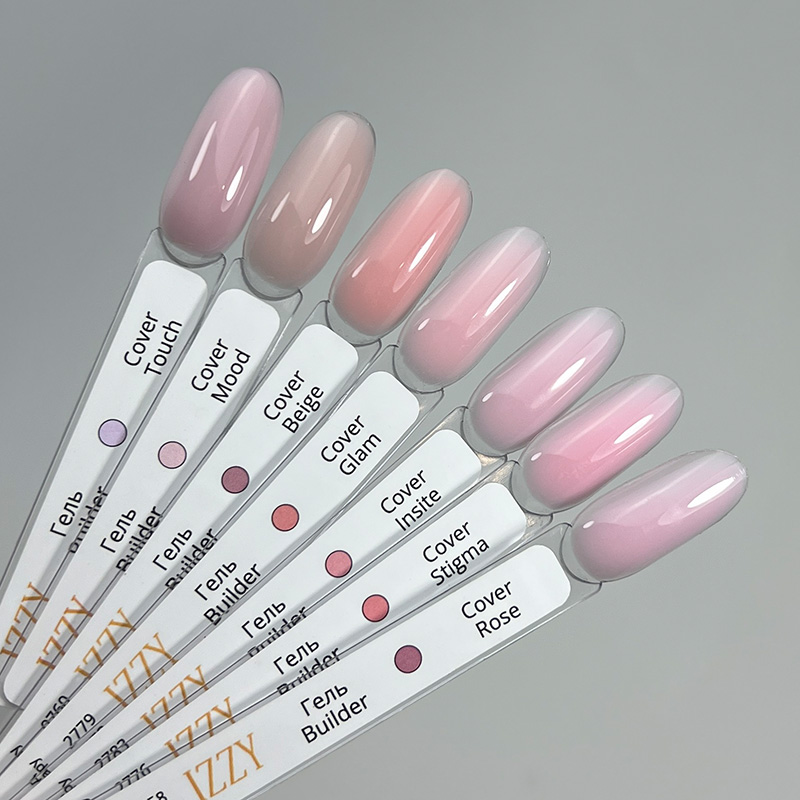 Вся Лінійка: Камуфлюючі Гелі для Нарощування Izzy Builder Cover Gel