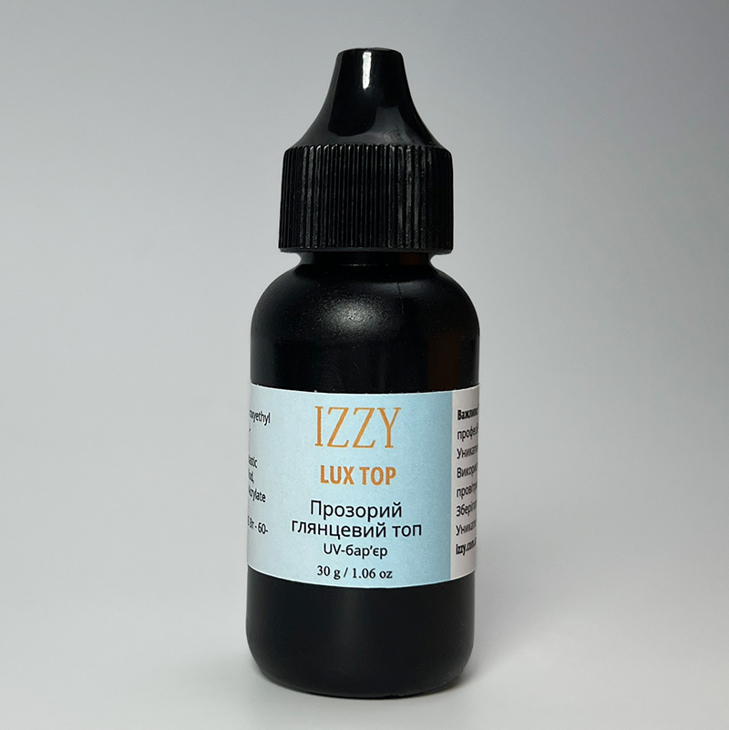 Мега-Об'єм 30г! Топ Izzy Lux Top з УФ-захистом та Дзеркальним Блиском