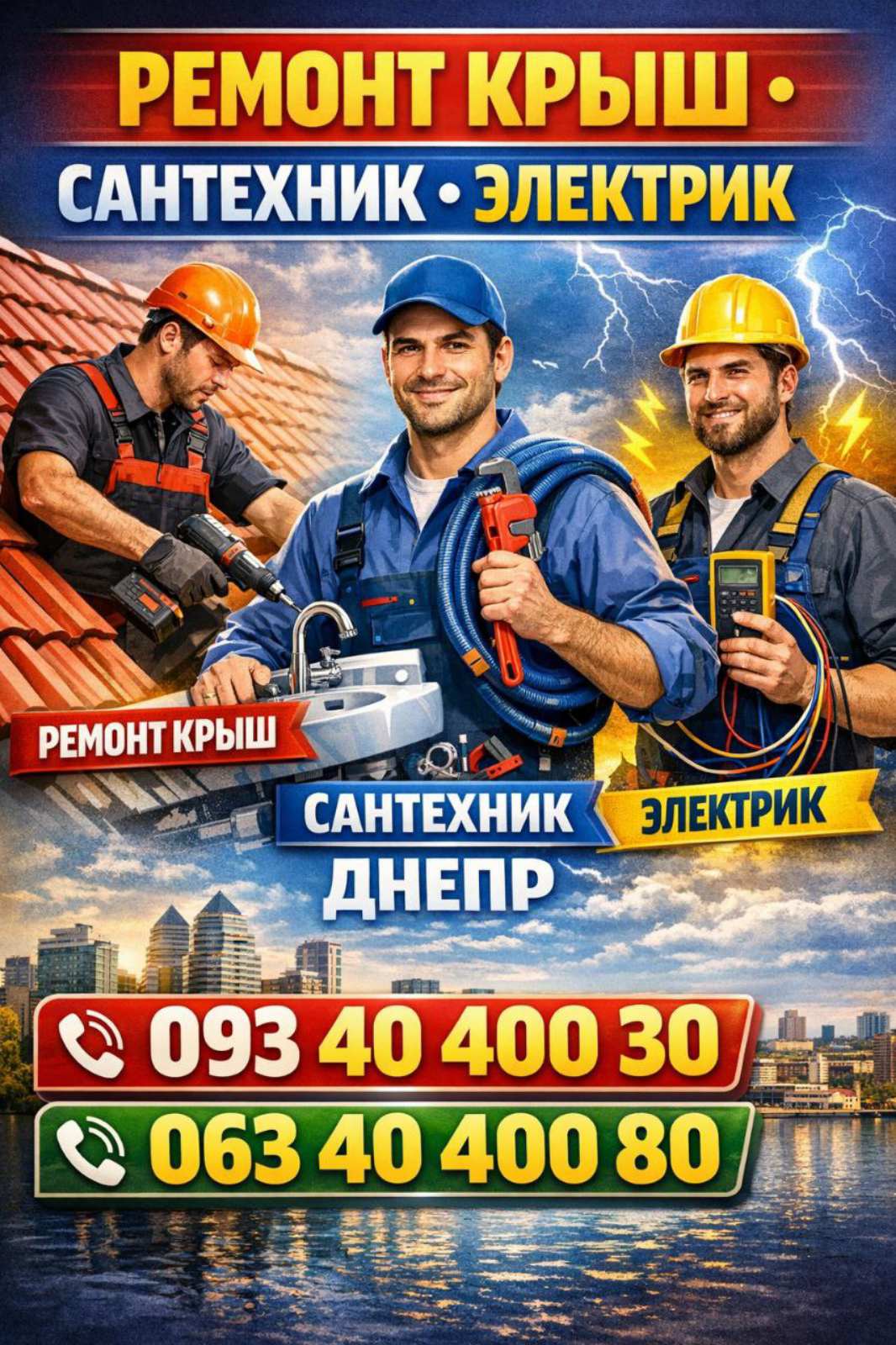 Мотаж, демонтаж, збірка та ремонт меблів, електрика, сантехника та інше