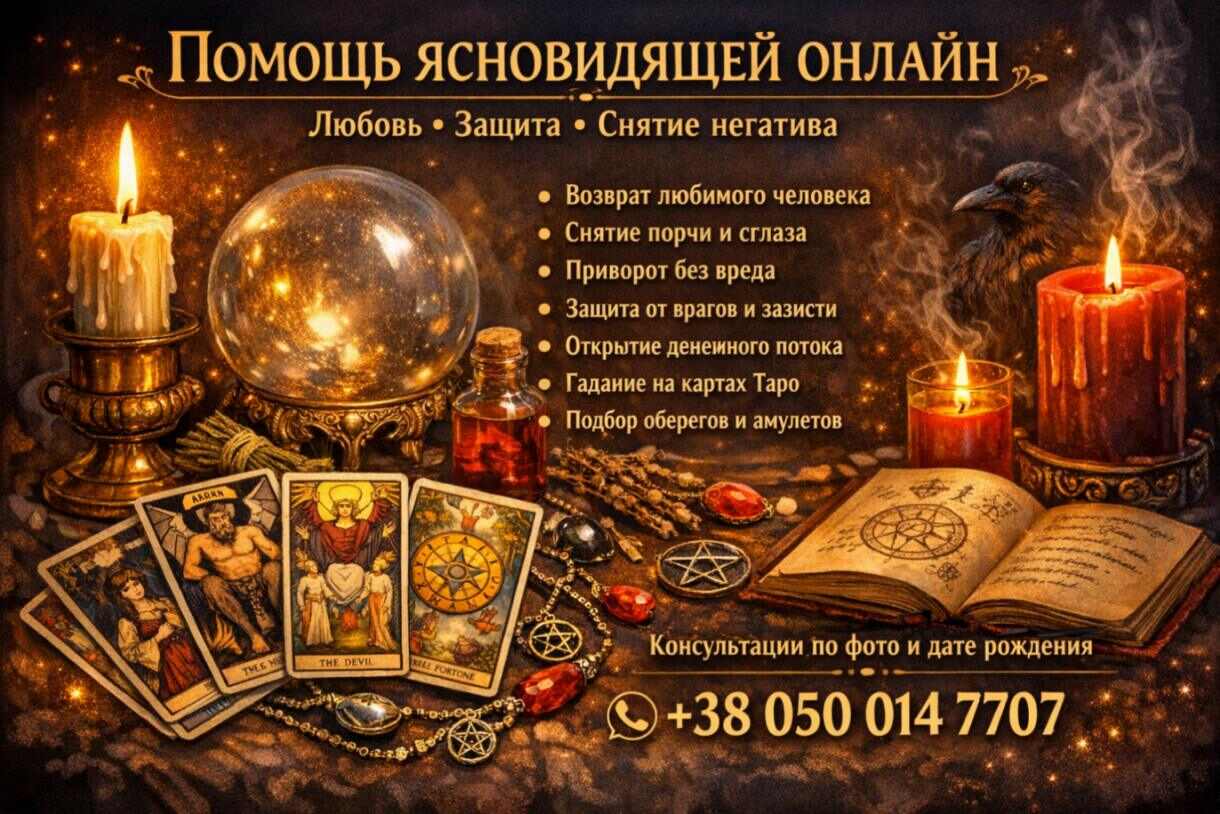 Услуги таролога онлайн. Любовная магия. Снятие негатива.