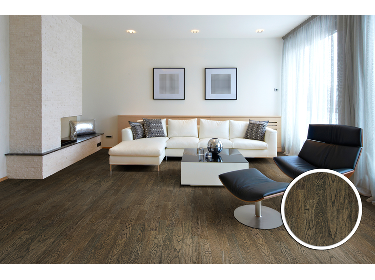 Паркетная доска Esta Parket Дуб Ebony Brushed 2063