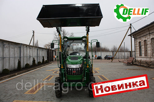 Мини погрузчик Dellif Baby 500 на мини трактор Kata Ke 454 с челюстным ковшом и джойстиком