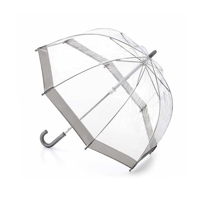 Зонт Женский Прозрачный Fulton Birdcage-1 Silver L041 (6F003)