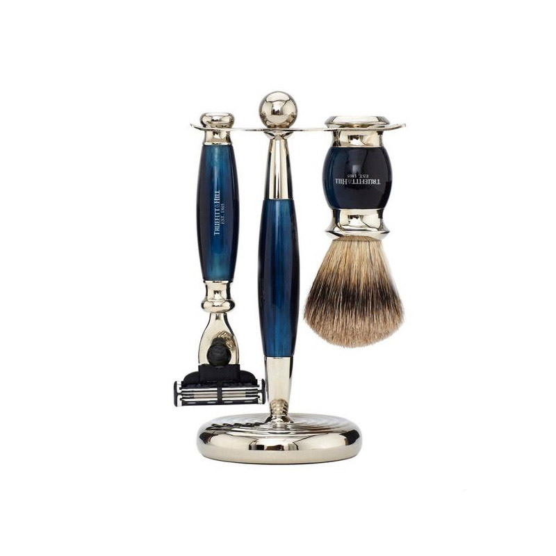 Набор Для Бритья Truefitt &amp; Hill Edwardian Collection Mach 3 Blue Opal
