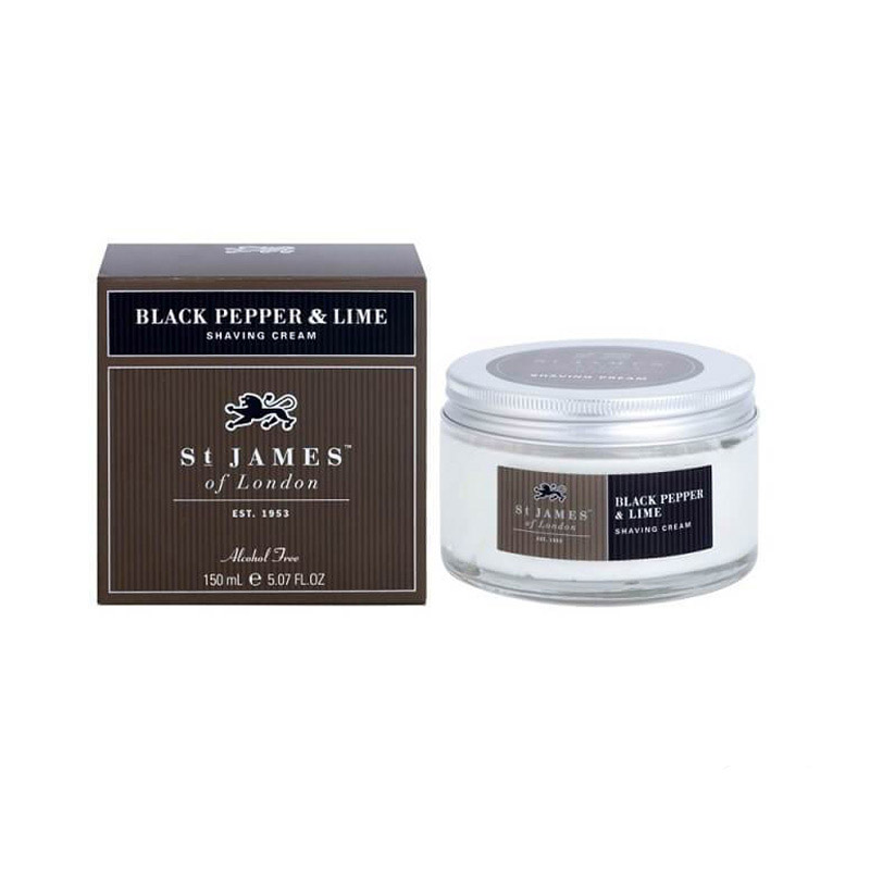 Крем для бритья St. James of London Black Pepper &amp; Lime 150 мл
