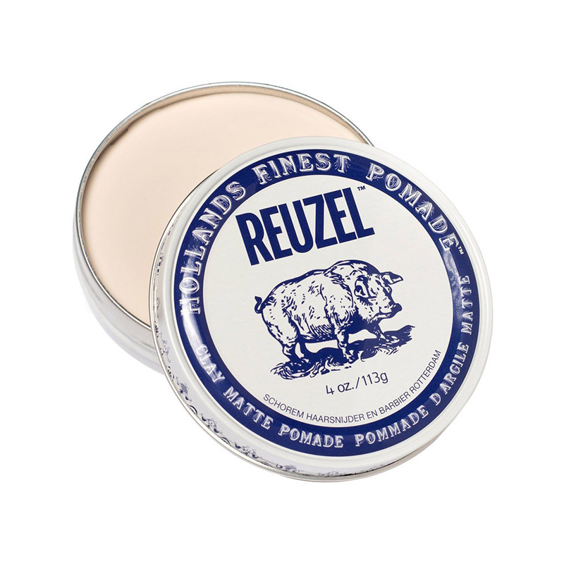 Reuzel Clay Matte Pomade Моделирующая глина мята на краткие волосы сильная фиксация на водной основе 113 г