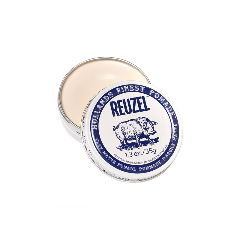 Reuzel Clay Matte Pomade Моделирующая глина мята на краткие волосы сильная фиксация на водной основе 35 г