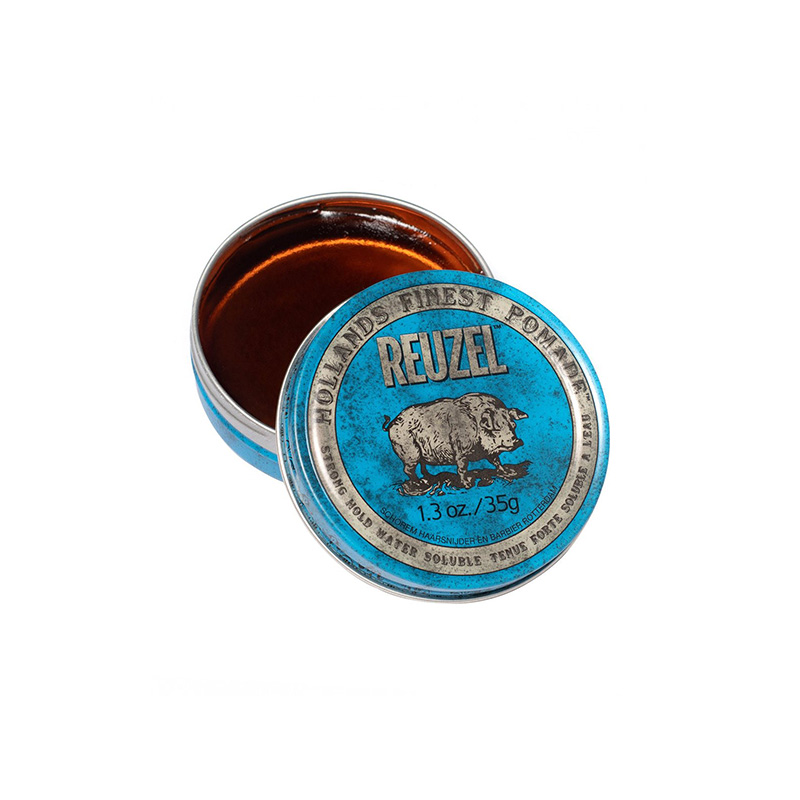 Reuzel Blue Pomade Помада для волос для толстых и жестких волос сильная фиксация сильный блеск на водной основе 35 г