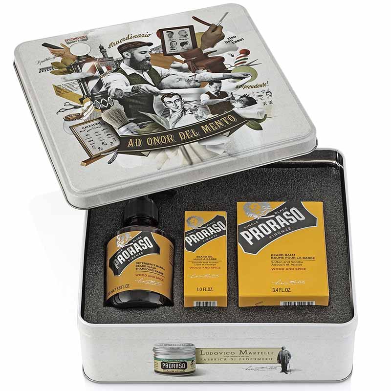 Proraso Wood & Spice Beard gift set Набор для бороды - масло, шампунь, бальзам для бороды