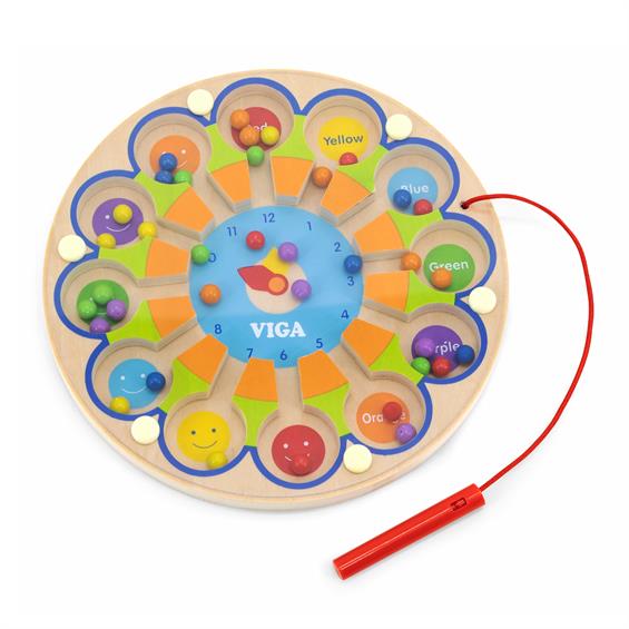Развивающая игрушка Viga Toys Магнитный лабиринт Часы (59980)