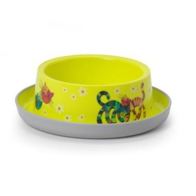 Пластиковая миска для котов Moderna Trendy Dinner Cats in Love H131173FF 16 см 350 мл зеленая