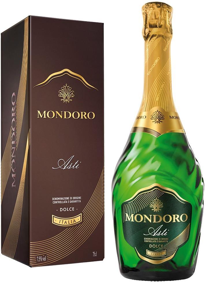 Игристое Mondoro Asti 0.75л 7.5% В подарочной коробке - купить в Украине...