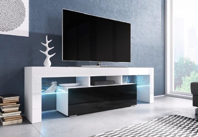 Тумба под ТВ Cama Toro 138 | Белый / Черный