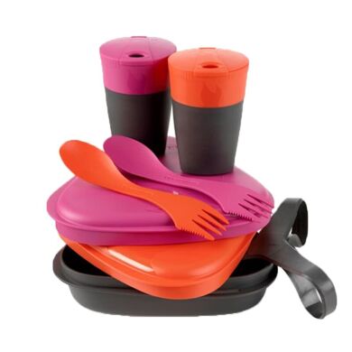 Набір посуду LIGHT MY FIRE Pack'n Eat Kit 8 предметів фуксія/помаранчевий