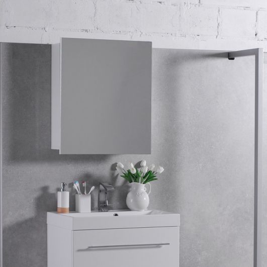 Зеркальный шкаф Fancy Marble ШЗ-700 Белый