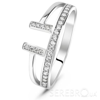 Серебряное кольцо с фианитами Ruvas fashion