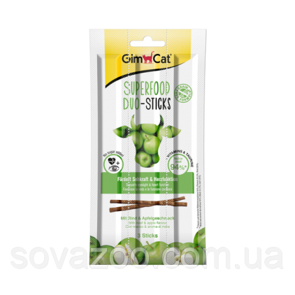 Ласощі GimCat Superfood ДжімКет м'ясні дуо-палички яловичина і яблука (1 шт)