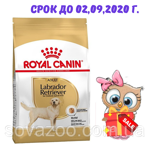 Корм Royal Canin Labrador Retriever Adult Роял Канін Лабрадор Ретрівер Едалт 12 кг СРОК 02.09.2020