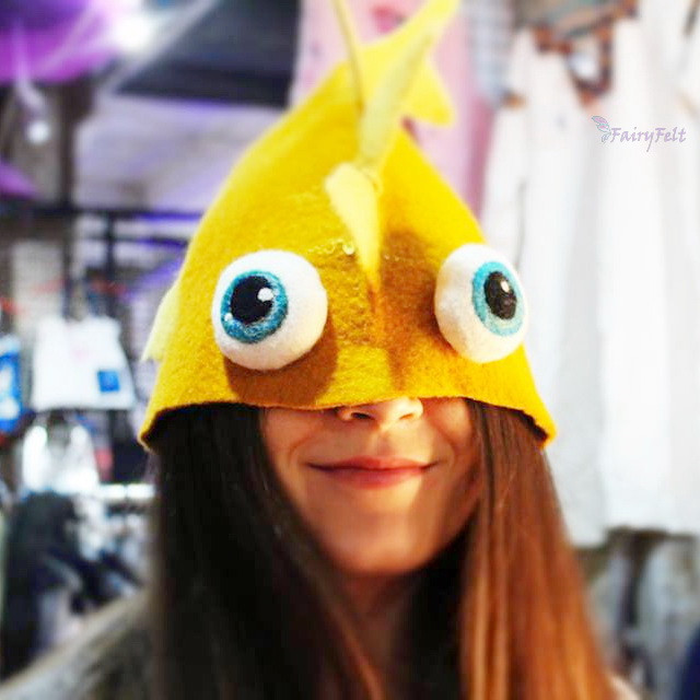 Валяная шапка Yellow Fish
