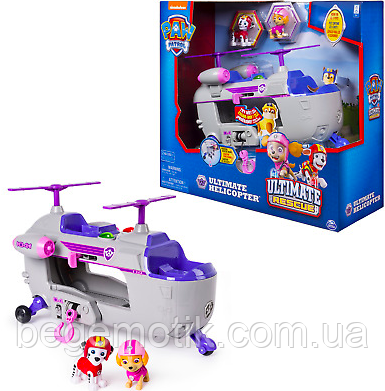 Paw Patrol Большой Вертолет Скай и Маршал Щенячий патруль Skyes Ultimate Rescue Helicopter