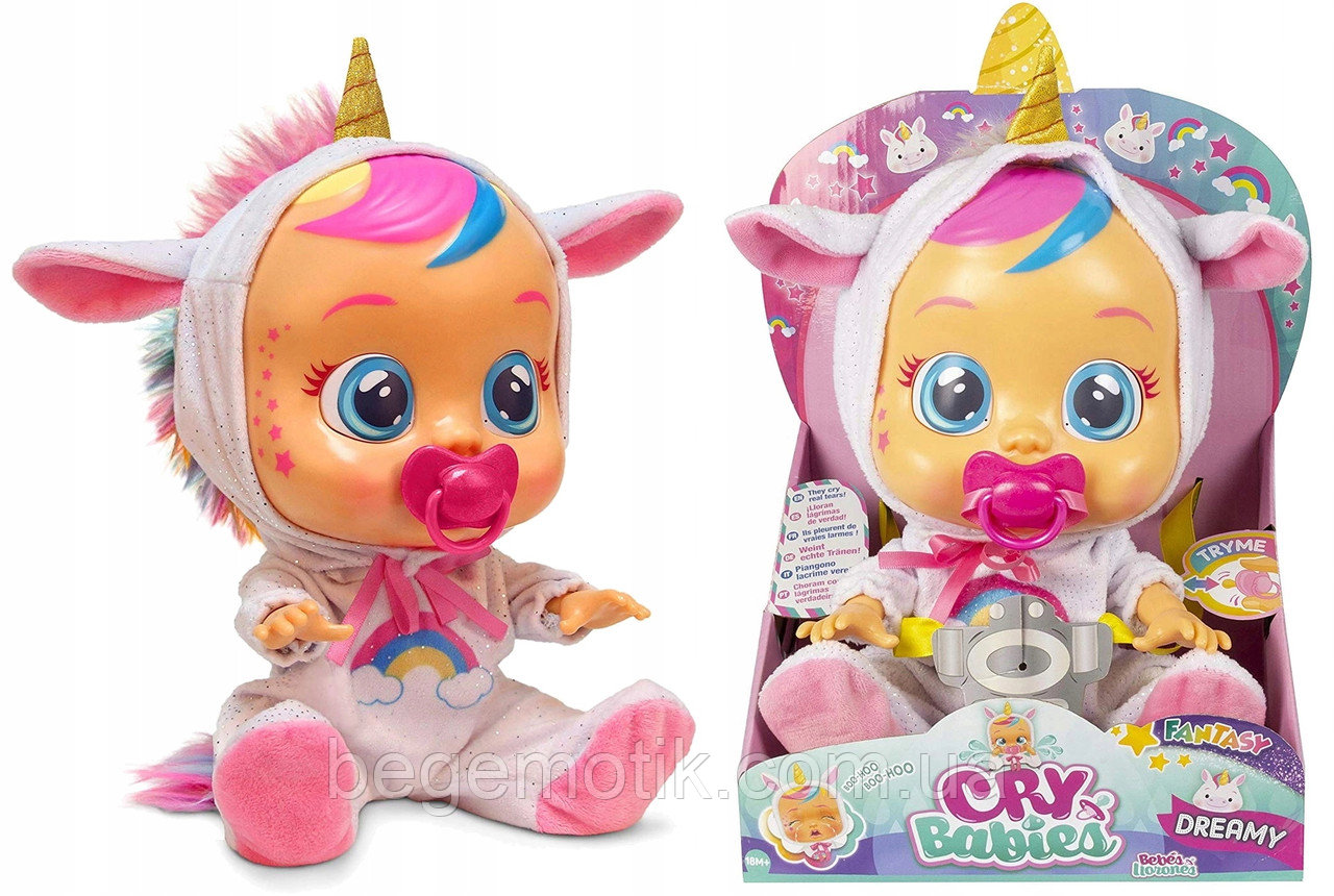 Интерактивная Кукла плакса IMC Toys Cry Babies Dreamy the Unicorn Baby Doll Пупс Единорожка Дрими