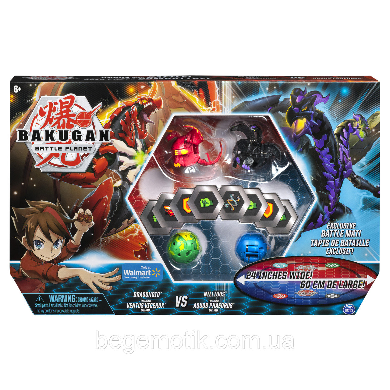 Набор 4 Бакугана и Арена Bakugan, Battle Bundle with 4 Bakugan and Exclusive Battle Mat