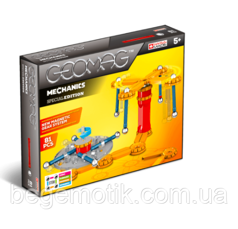 Магнитный конструктор ГЕОМАГ 81 деталь Geomag Mechanics Construction Set - 81 Pieces