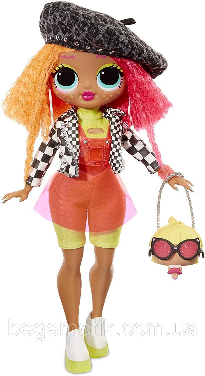 Набор с большой куклой ЛОЛ ОМГ Леди НЕОН LOL Surprise O.M.G. Neonlicious Fashion Doll MGA (560579)