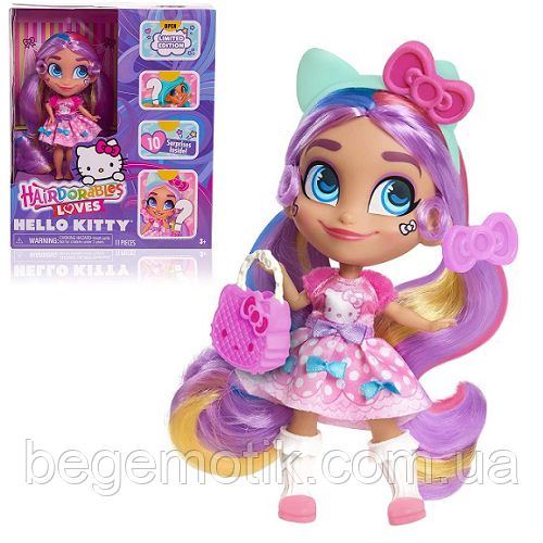 Hairdorables Кукла Хэрдораблс Хеллоу Китти Loves Hello Kitty