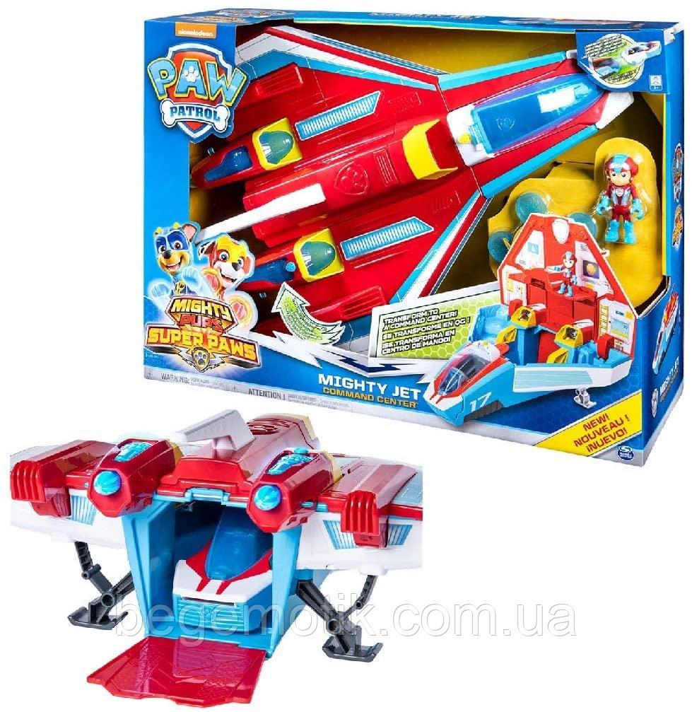 Paw Patrol Щенячий патруль корабль ракета Командный центр 2 в 1 Transforming Mighty Pups Jet Command Center