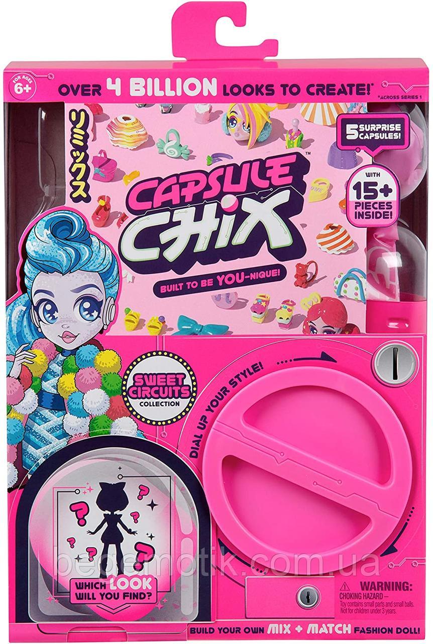 Capsule Chix Набор сюрприз с куклой Капсул Чикс Сладкие цепи 59200 Sweet Circuits Collection