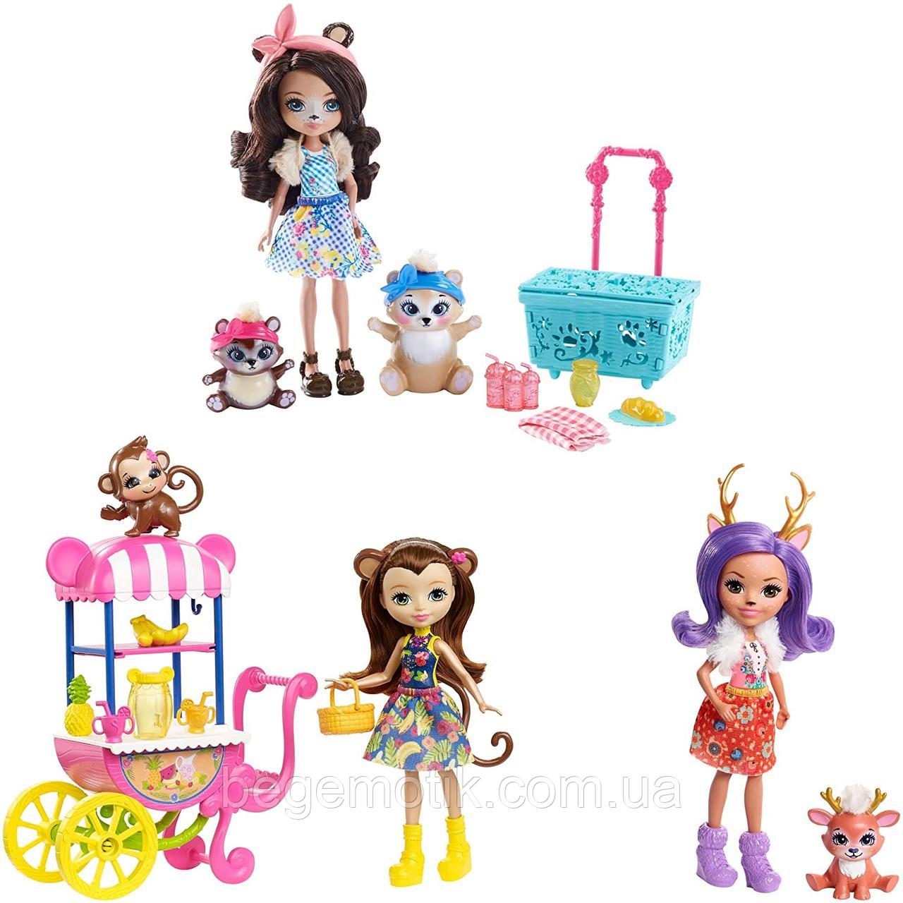 Набор Энчантималс Пикник в парке, с тремя куклами. Enchantimals FVJ80 Picnic in the Park Playset with 3 Dolls