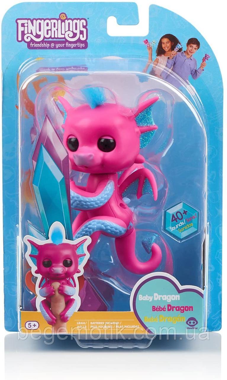 Интерактивный ручной Дракончик СЕНДИ Wow Wee Fingerlings Sandy Baby Dragon