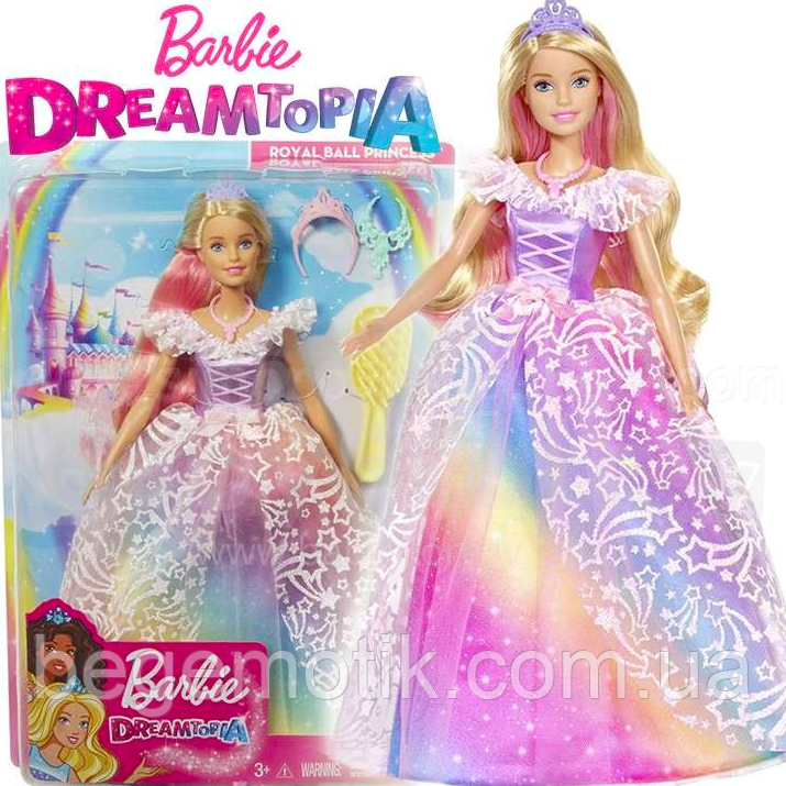 Barbie Кукла Барби Принцесса Королевский бал Дримпопия GFR45 Dreamtopia Royal Ball Princess Блондинка