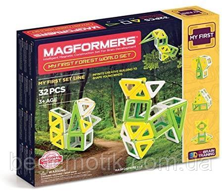 Магнитный конструктор 32 детали Магформерс Мой первый лесной мир 02009 Magformers Forest World 32 Pieces