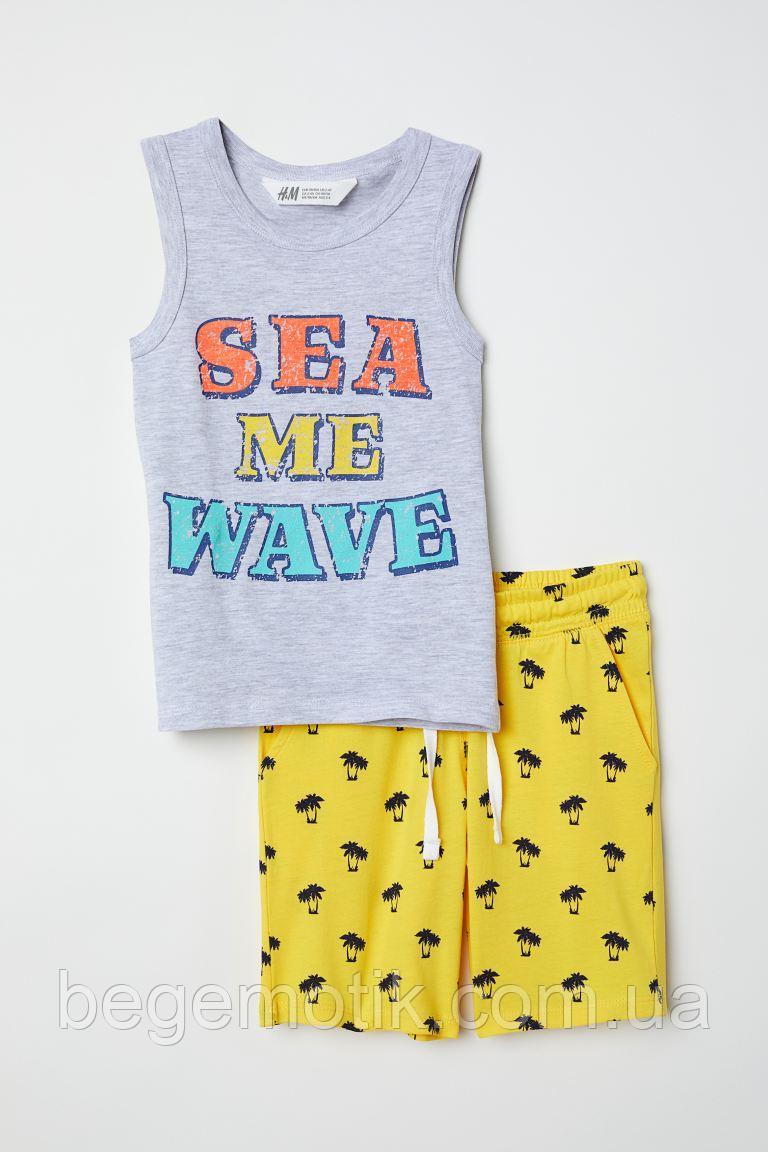 H&amp;M Летний комплект для мальчика майка и шорты 6-8 лет рост 122-128