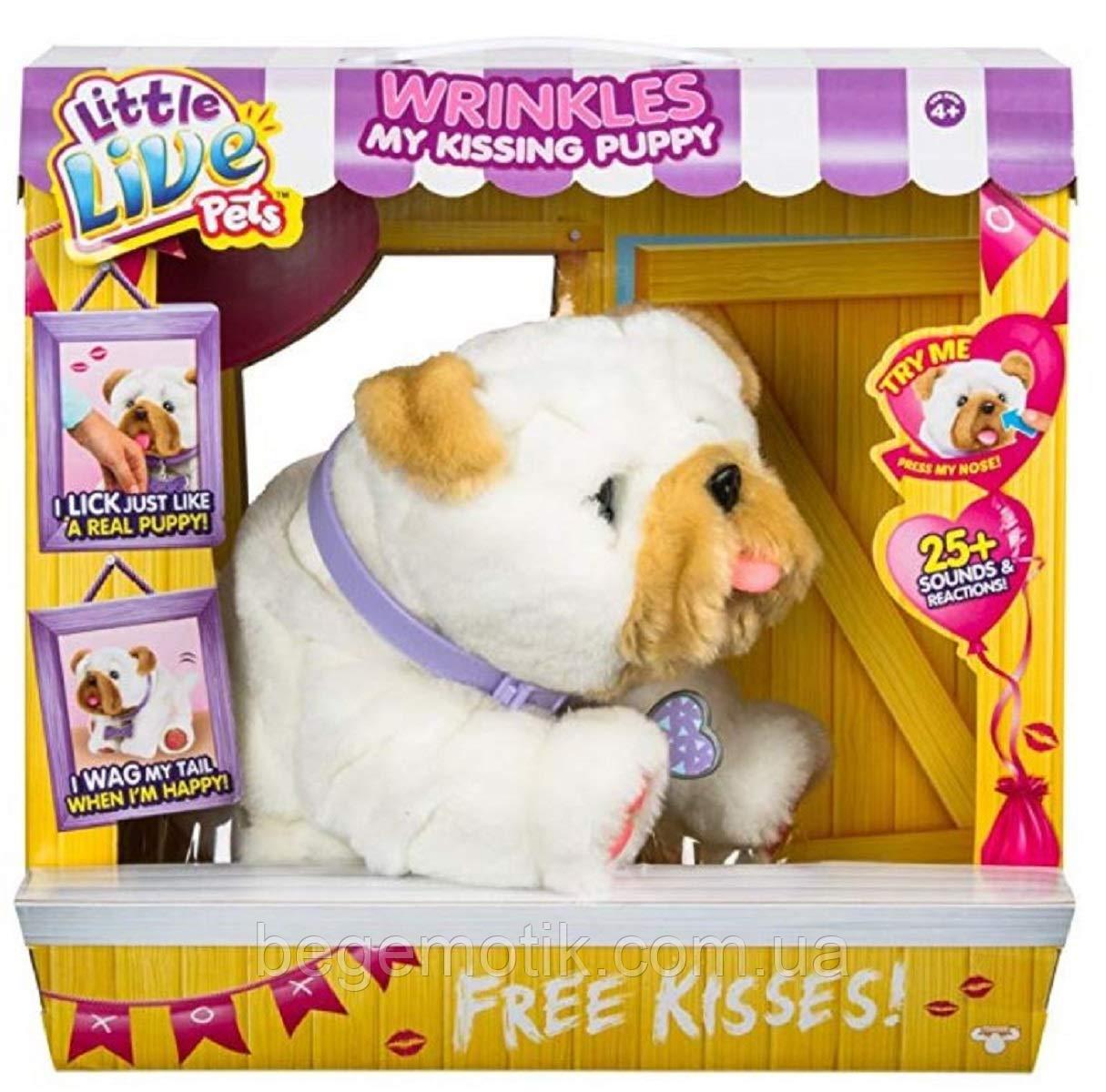 Интерактивный целующийся щенок Вринкл Люблю целоваться 28756 Little Live Pets - My Kissing Puppy - Wrinkles